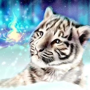 White Tiger Cub Counted Cross Stitch Pattern Digital Pdf Etsy
