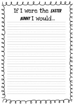 Easter is just around the corner and i thought it would be fun to make some fun blank easter writing pages. Easter writing prompts by teachwithmissr | Teachers Pay Teachers