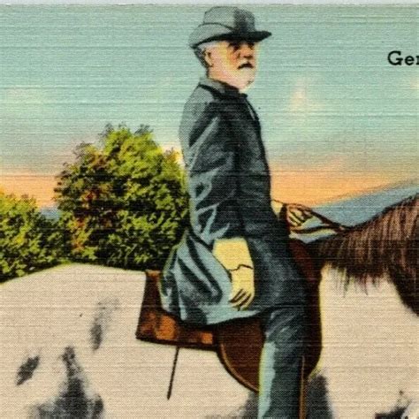 Vintage Linen Postcard General Robert E Lee On Traveler Horse