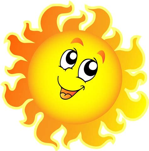 A Cartoon Sun Smiling With Its Eyes Wide Open And Mouth Wide Open On A