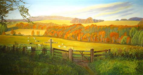 South Downs Near Slindon Painting By Artist Stanley Port