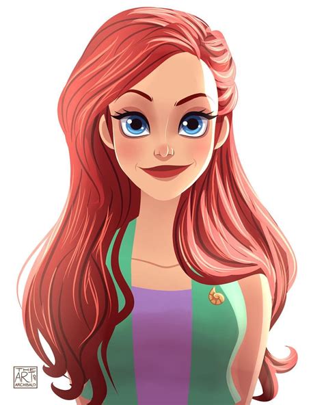 Modern Ariel Portrait Ariel Disney Disney Pixar Princesa Ariel Da