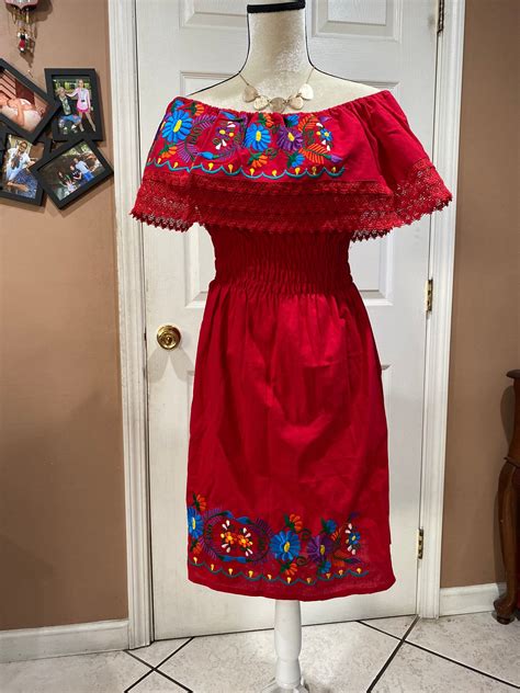 Mexican Dress Etsy Mexican Dresses Mexican Inspired Dress Mexican
