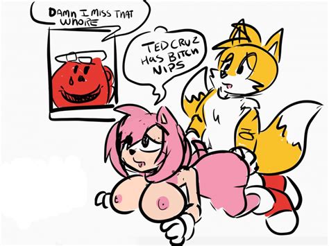 Rule 34 All Fours Amy Rose Ass Big Breasts Big Butt Breasts Doggy