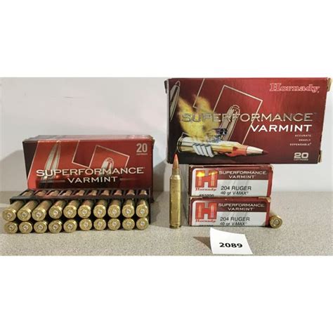 Ammo And Brass 60x Hornady 204 Ruger 40gr V Max And 48x Brass And 12x 222