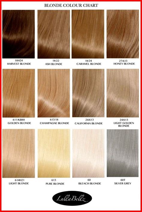 Golden Blonde Hair Colour Chart In Blonde Hair Color Chart