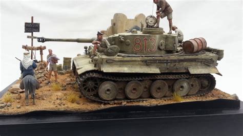 WW North Africa Diorama Tiger I Tank In Tunisia Using Tamiya