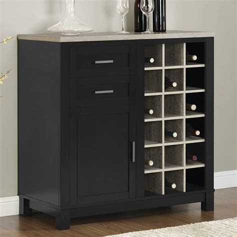 This bar cabinet has you covered when it comes to entertainment. Mercury Row Callowhill Bar Cabinet with Wine Storage ...