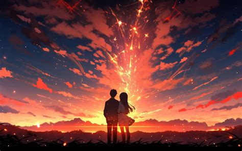 2880x1800 An Anime Couple Romantic Duet Macbook Pro Retina Hd 4k