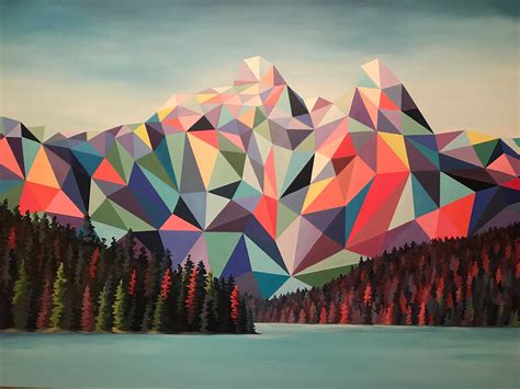 Artist Elyse Dodge Recreates Mountain Ranges In Geometric Forms Plain