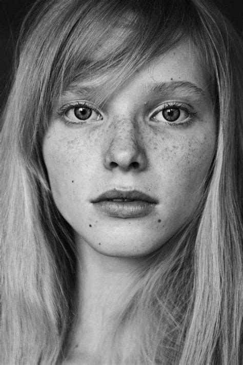 Beauty Freckles Blonde Girl Natural Portrait