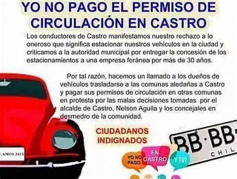 Obtener el permiso de circulación en línea. Llaman a no pagar el Permiso de Circulación en Castro | soychile.cl