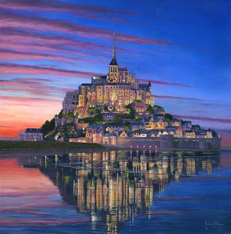 Mont Saint Michel Soir Painting By Richard Harpum Fine Art America