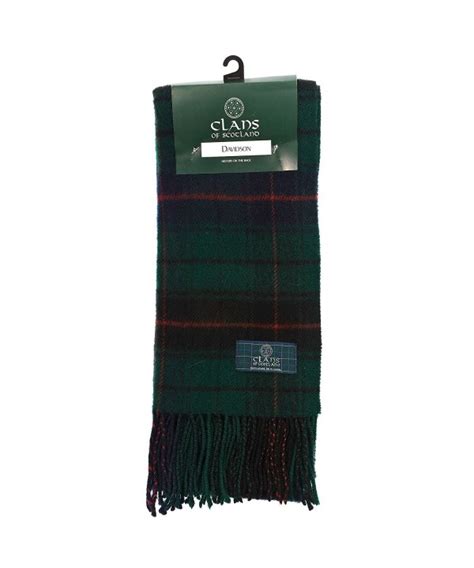 Pure New Wool Scottish Tartan Scarf Davidson One Size Ct123h48tgj