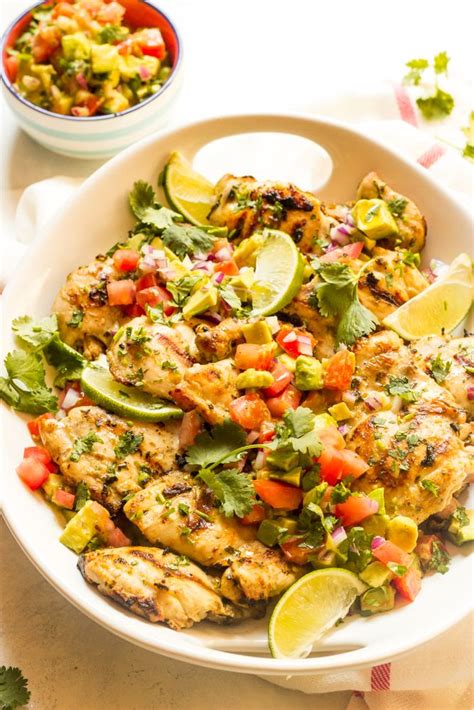 Combine all of the ingredients for the salsa. 30 Minute Cilantro-Lime Chicken with Avocado Salsa ...