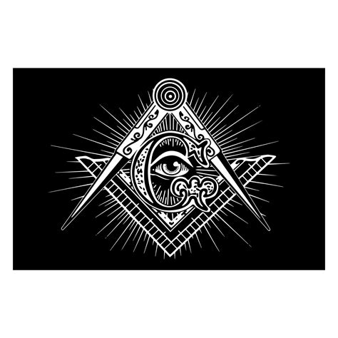 Shining Square And Compass All Seeing Eye Masonic Poster 11 X 17