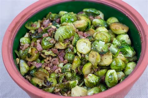 Sauté the pancetta in the hot goose fat until crisp. Roasted Brussels Sprouts with Pancetta | First...you have a beer