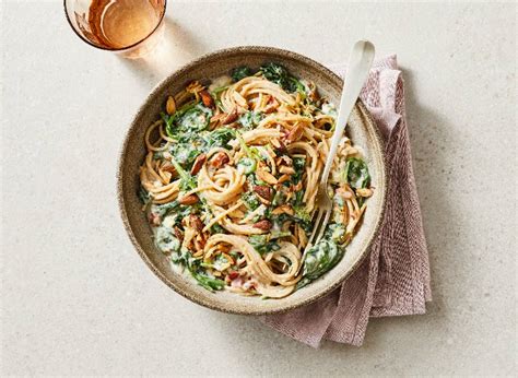 Romige Spaghetti Met Bloemkoolsaus En Spinazie Recept Allerhande