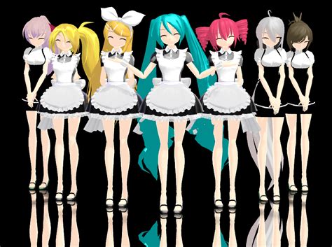 Mmd Vocaloid Maids By Angel Melody35 On Deviantart