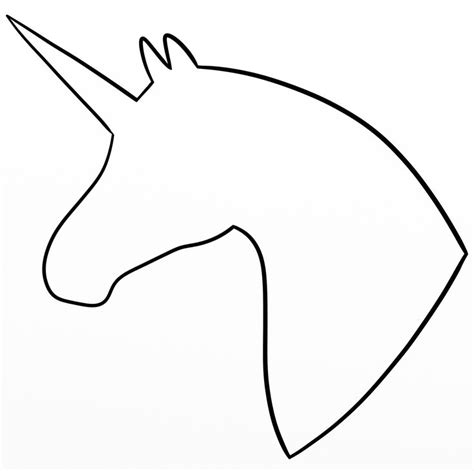 A Line Drawing Of A Unicorns Head