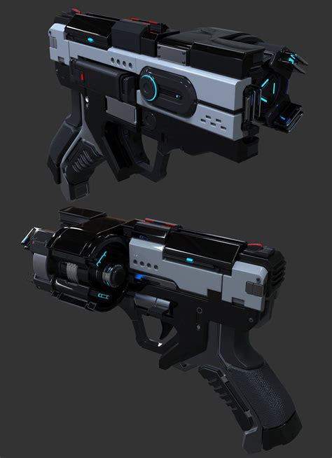 Beam Pistol High Poly Aaron Deleon Concept Weapons Future Weapons