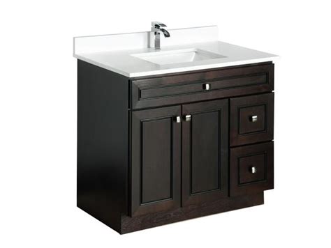 42 × 22 × 34.5 36" Maple Wood Bathroom Vanity in Espresso - Broadway Vanities