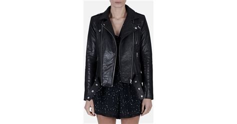 Iro Wilma Leather Jacket In Black Lyst