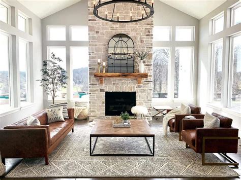 The Top 70 Modern Farmhouse Living Room Ideas Interior Home And