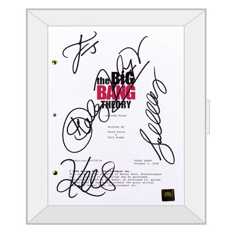 Autographed Script // Big Bang Theory - Autographed 