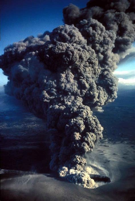 Free Picture Aerial Erupting Smoking Volcano