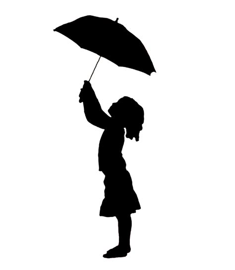 Fototapete Schwarze Silhouetten Mann Und Frau Unter Dem Regenschirm