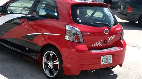 Custom Toyota Yaris Wrap Graphics And Racing Stripes Fort Lauderdale