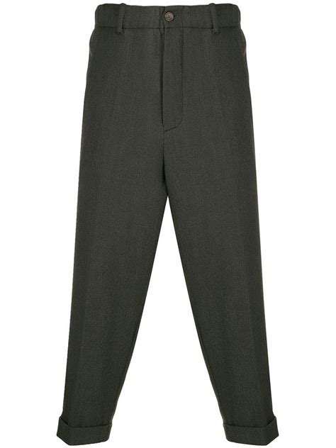 Société Anonyme Cropped Tailored Trousers In Green Modesens Tailored Trousers Tailored