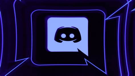 Download Discord Logo In Neon Blue Wallpaper