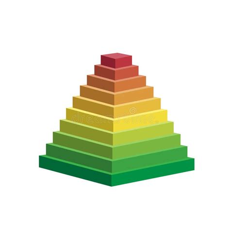 Esquema De Pirâmide 5 Passos Gráfico De Nível De Hierarquia De Vetor