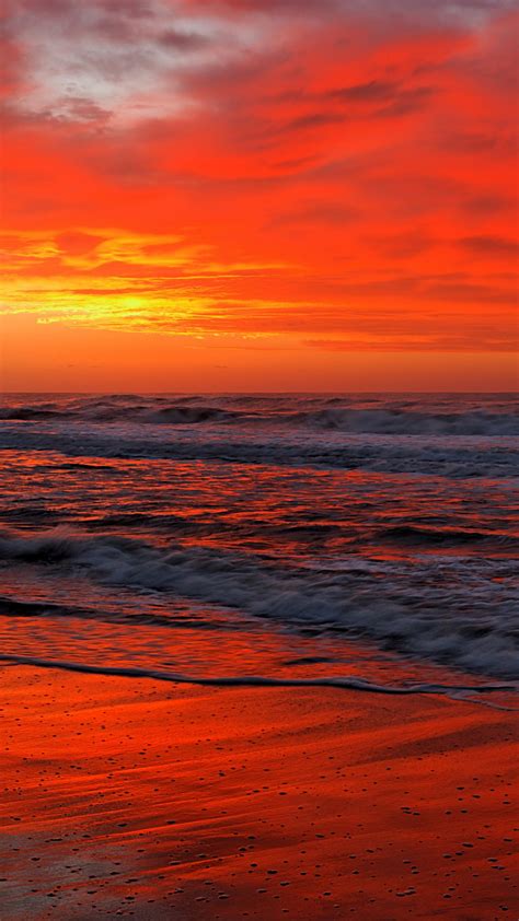 4k Sunset Beach Wallpaper Sunset Sea Waves Beach 4k Ultra Hd