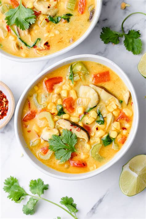 Spicy Thai Curry Corn Soup With Coconut Milk The Simple Veganista