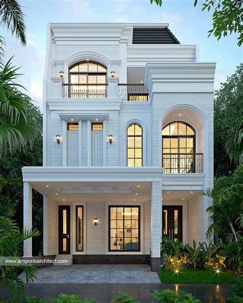Desain Tampak Depan 3 Rumah Grand Marina Klasik 3 Lantai Bapak AD Type