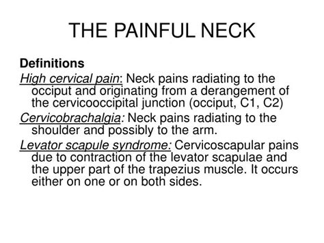 Ppt The Painful Neck Powerpoint Presentation Free Download Id5321717