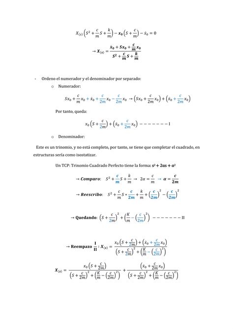 Solución de Ecuaciones Diferenciales de los Distintos Sistemas