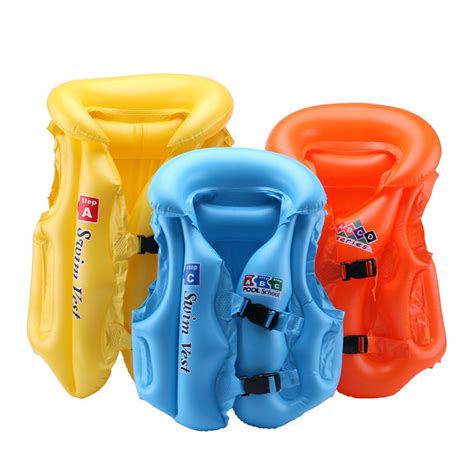 Adjustable Inflatable Pool Float Life Vest For Children Kids Baby Swim