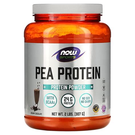 Now Foods Sports Pea Protein Powder Creamy Chocolate 2 Lbs 907 G