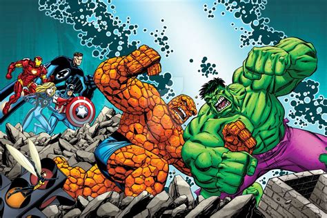 Greatest Battles The Thing Vs The Hulk Hulk Art Marvel Comics