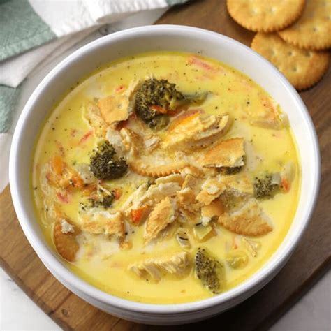 Slow Cooker Chicken Broccoli Cheese Soup The Toasty Kitchen