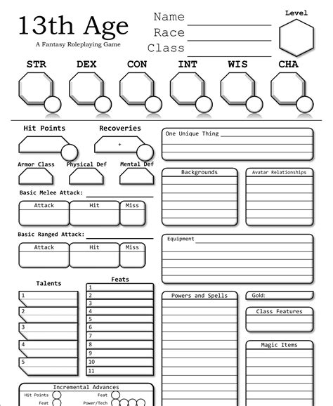 Rpg Sheets Rpg Character Sheet Page 1 By Marhadris Rp