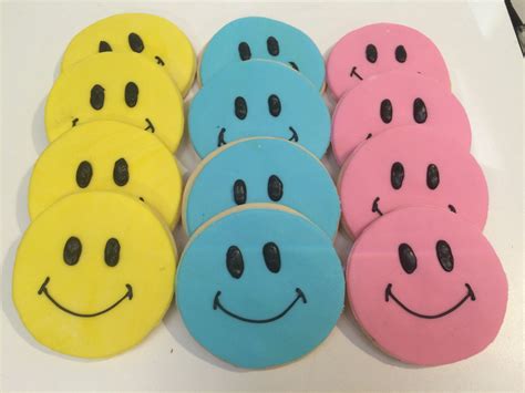 Smiley Face Cookies Get Well Smile Party Favor Cookies Mini Bites