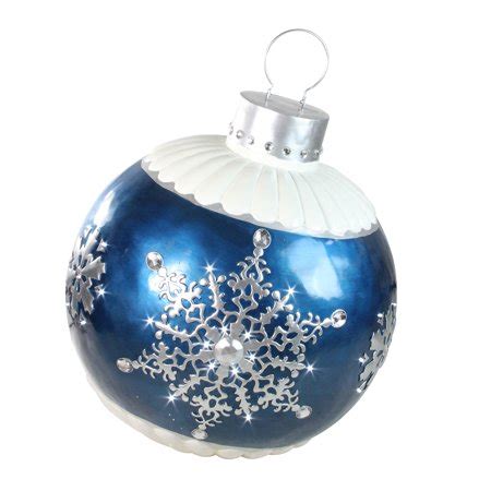 We researched the best outdoor christmas lights to help make your home merry and bright. 37" LED Lighted Blue Ball Christmas Ornament with ...