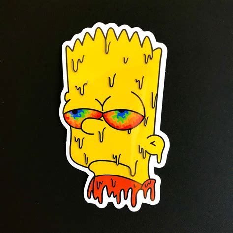 Bart Simpson Drippy Sticker Etsy Canada