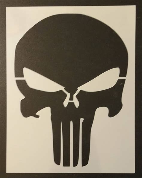 Punisher Skull Custom Stencil Fast Free Shipping
