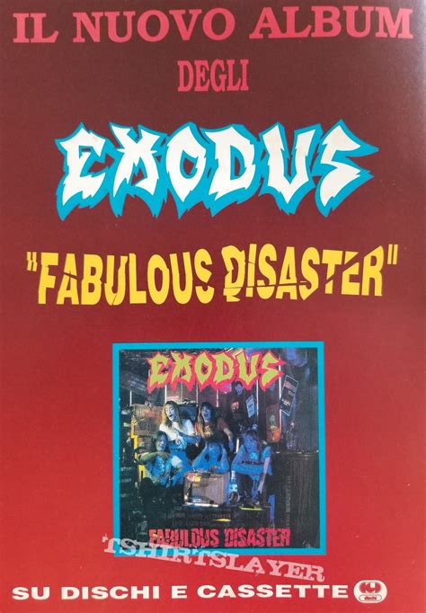 Exodus Fabulous Disaster Original Vinyl Lp Promotional Poster